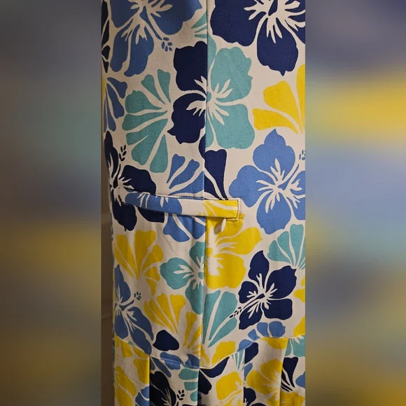 NWT J. McLaughlin Dorte Dress: Multi Hibiscus Print: Size- Large: UPF 50+ - Picture 7 of 12